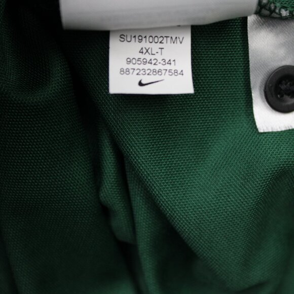Nike Polo Shirt Mens 4XLT XXXXL-Tall Green Dri-Fit 100% Polyester Short Sleeve - Picture 9 of 13
